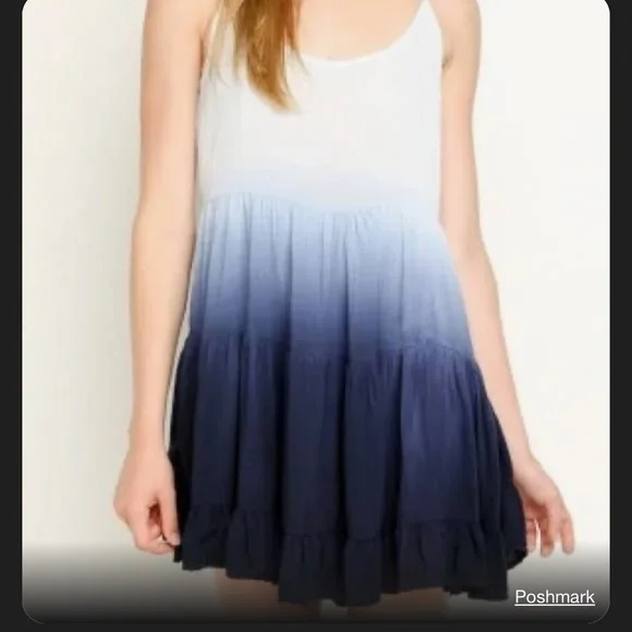 brandy melville jada dress blue Baby Blue Beaded Maxi Dress main image 0